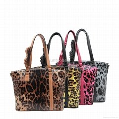 New Designer Leopard Print Genuine Leather  Women Single Shoulder Bag