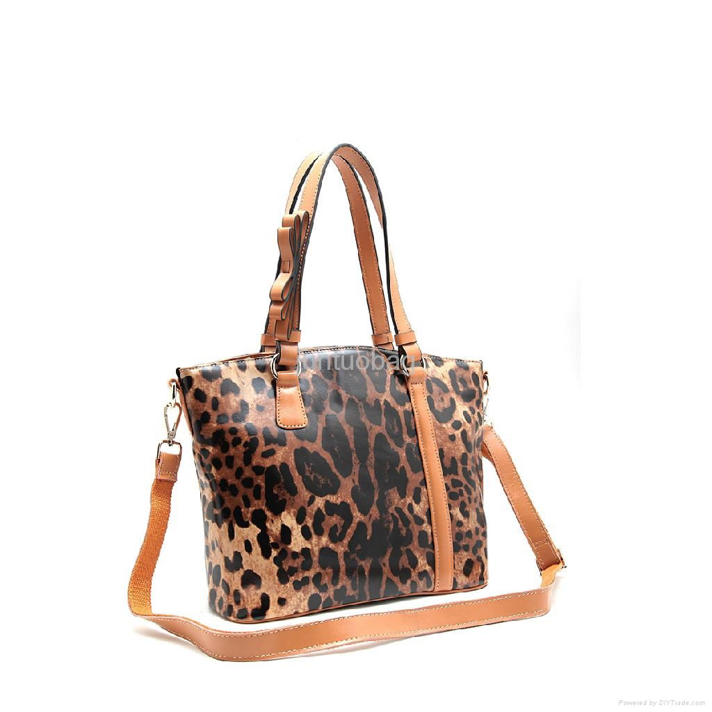 New Designer Leopard Print Genuine Leather  Women Single Shoulder Bag 2