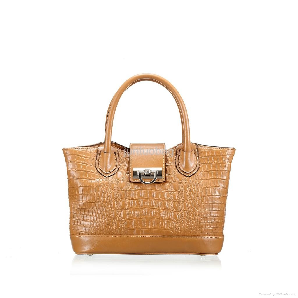 Charming Sequin Crocodile Genuine Leather Women Business Bag 3