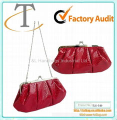 Snake pu leather new style fasion evening bag