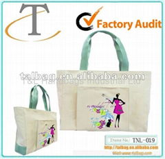 2013 new fastion printed canvas tote handbag 