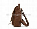 High-quality fashion brown PU leather backpack  2