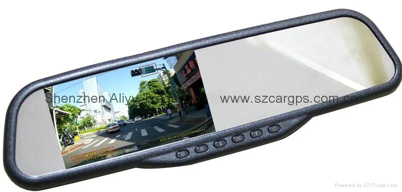 rearview mirror car DVR  + 4.3 inch reverse monitor+ reverse backup camera 5