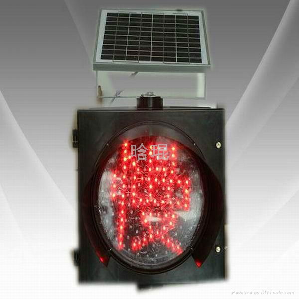 300mm solar flash LED light(traffic light Bar) Model HK-JY400 4