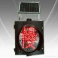 300mm solar flash LED light(traffic light Bar) Model HK-JY400 4