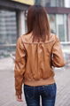 BROWN NICE STYLE PU LEATHER JACKET 3