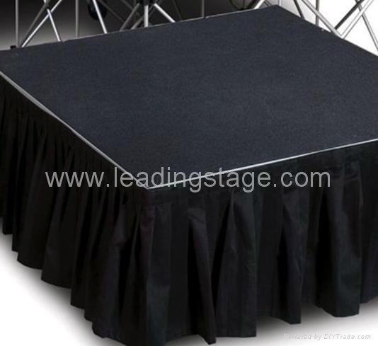 Portable Stage with Folding Risers 3