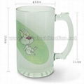 16oz Sublimation Beer Mug(frosted glass)_Coated Mug 1