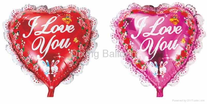 lace heart foil balloon wedding decoration