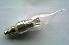3w LED Candle lamp and crystal light bulb