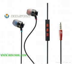 Wholesale T18 white/black in ear earphones headphones control talk&MIC 