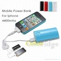 4400mAh Mobile Power Bank For Iphone