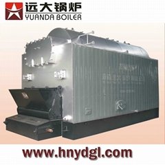 Industrial coal fired chain grate hot water boiler