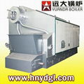 Industrial biomass fired steam boiler