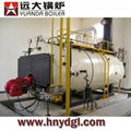 Industrial natural gas fired steam boiler