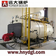 Industrial natural gas fired steam boiler