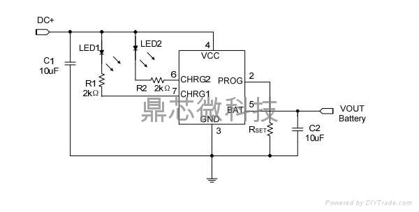 现货供应1A单节锂电充电IC（CH6210）