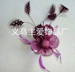 sinamay feather fascinator SFB6108