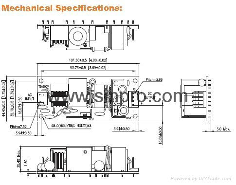 40W Open frame type switching power supplies 2