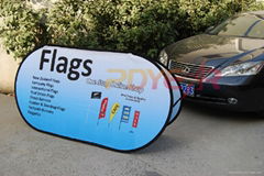 Folding pop up banner aframe