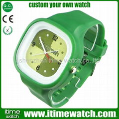 cheap silicone fashion silicone band watch