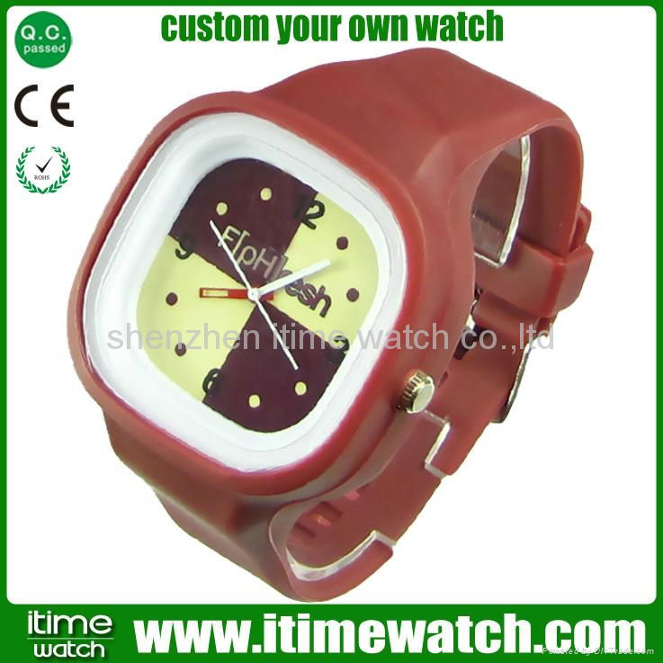 cheap silicone fashion silicone band watch 2