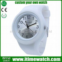 big dial silicone strap watch