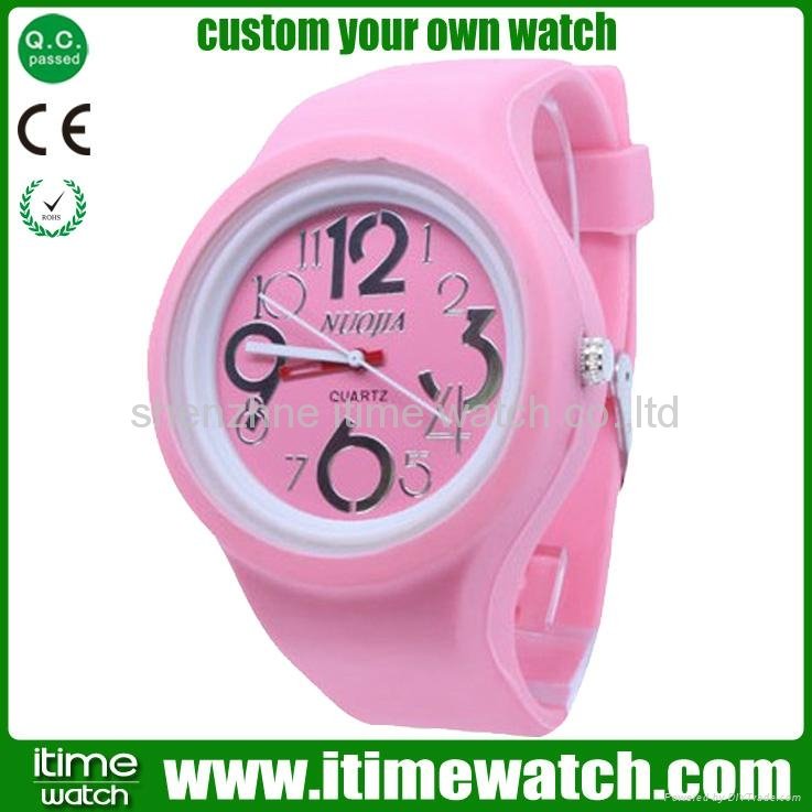 big dial silicone strap watch 2