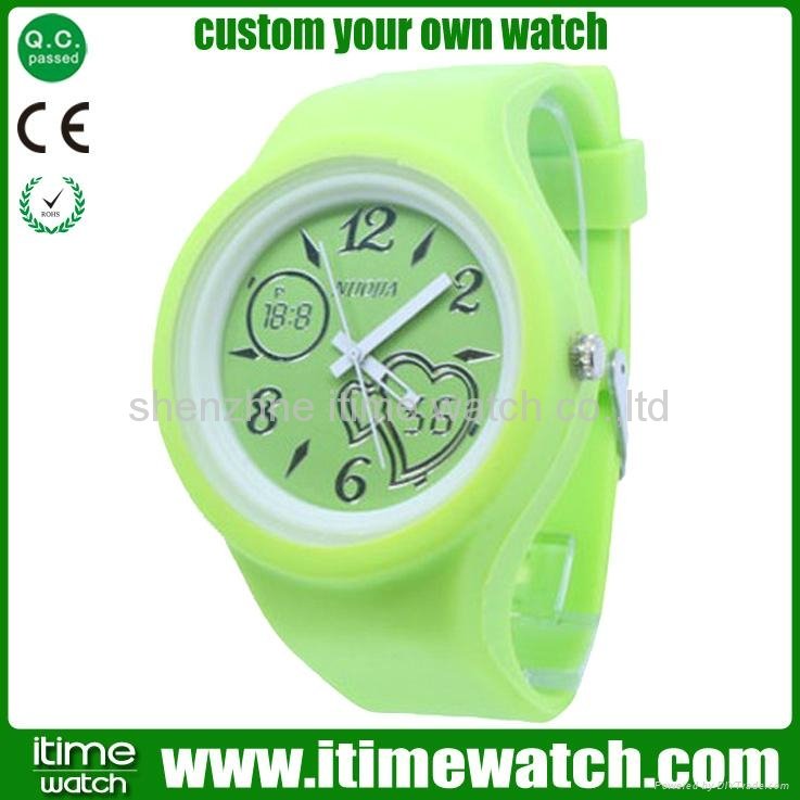 big dial silicone strap watch 3