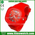 fashion luxury silicone led watch