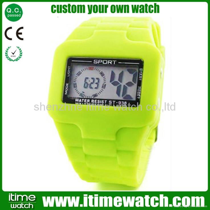 2012 new design silicon digital watch 2