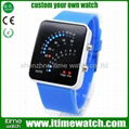 2012 new style special design binary led watch