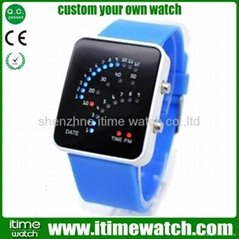 2012 new style special design binary led watch