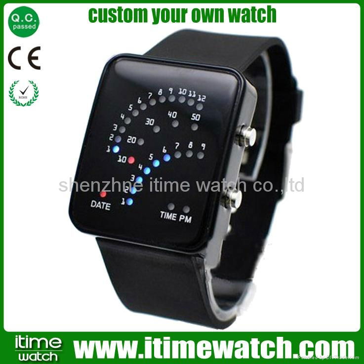 2012 new style special design binary led watch 5