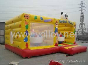 Panda inflatable jump castle bouncy game with sponge bob rentals 3