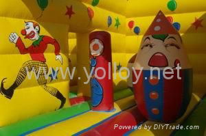 Panda inflatable jump castle bouncy game with sponge bob rentals 4