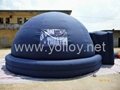 2 tube air lock 360 movie dome for sky planetarium