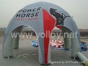 Inflatable spider dome tent for advertising during festivals
