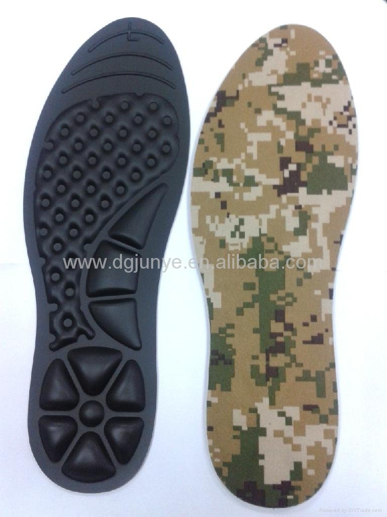 Back and leg pain reduced inflatable insole