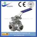 three way stainless steel ball valve