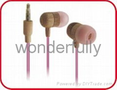 Bamboo earphone