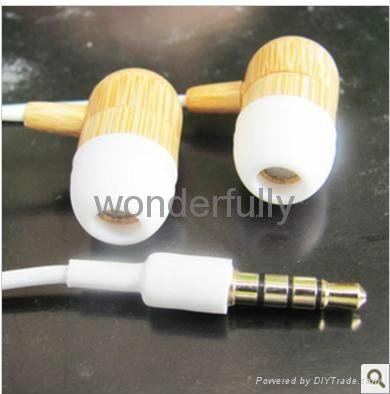 Apple bamboo earphone