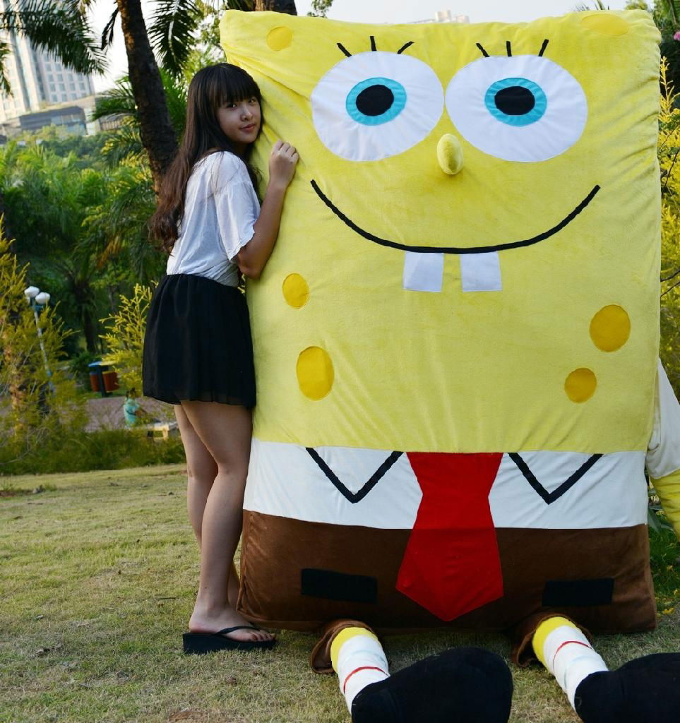 lovely fur toys,giant Spongebob mattress