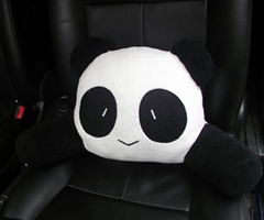 panda styled cushion set for car