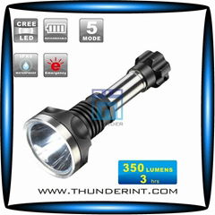 High power stainless xml t6 led flashlight