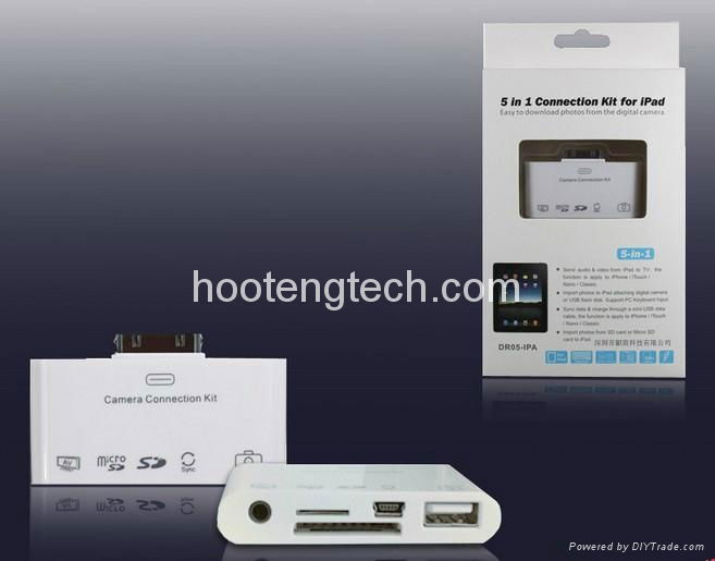 5 in 1 iPad to AV Card Reader Connection Kit HTC34 HooTeng (China
