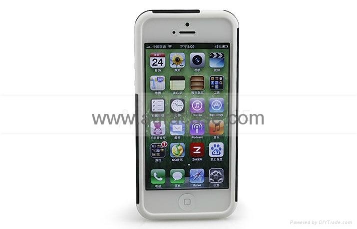 PC cover with silicone case for iphone 5