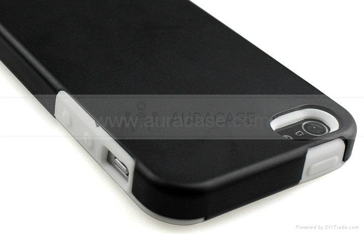 PC cover with silicone case for iphone 5 3