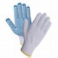 PVC dots labor gloves safety for working 4