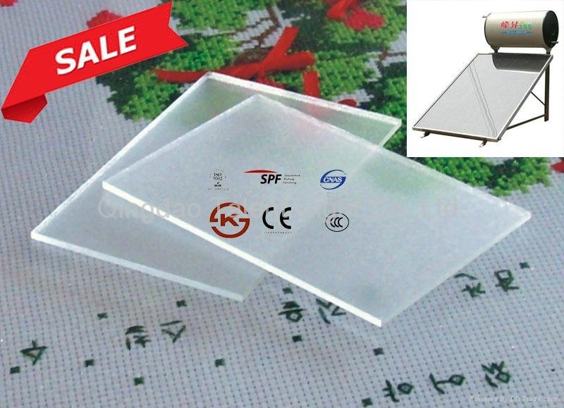 3.2mm&4mm ultra-white low iron tempered solar glass panels with CE from China
